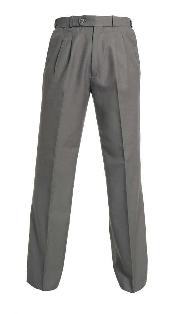 Mid Grey Boys Extendable Waist College Trouser 