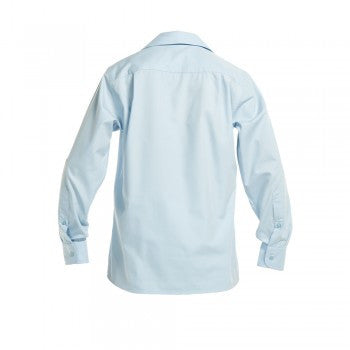 Sky Blue Girls Long Sleeved Peter Pan Blouse 