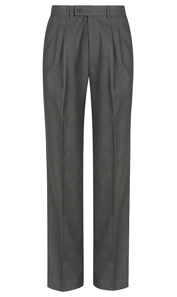 Relaxed Fit Ankle Length Dark Grey Trouser