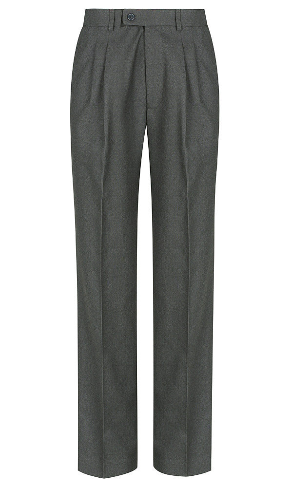 Dark Grey Boys Extendable Waist College Trouser